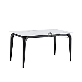 Mua Bàn ăn mặt đá phiến chữ nhật dài 1m4 / 1m6 chân sắt sơn tĩnh điện nhập khẩu TN1229 tại HCM