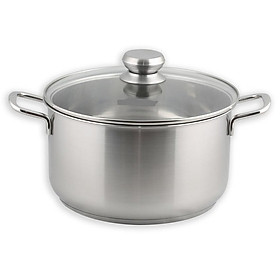 Nồi Inox 304 ABG HTCook Đường Kính 30cm Vung Kính Trong Suốt Đế Dày, Thiết Kế Đẹp Mắt Được Dùng Cho Nhiều Loại Bếp -Hàng Chính Hãng