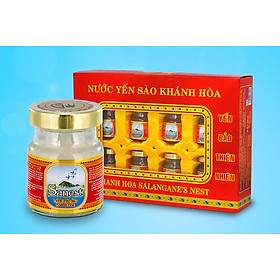 NƯỚC YẾN SÀO KHÁNH HÒA SANEST LỌ 70ML, HỘP 8 LỌ