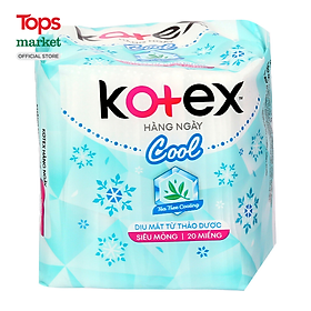 Băng Vệ Sinh Kotex Hằng Ngày Cool Siêu Mỏng 20 Miếng