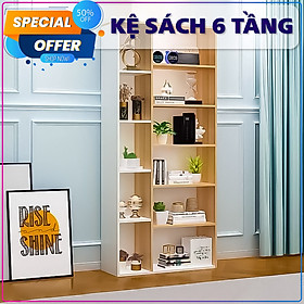 kệ sách đa năng 5 tầng bằng gỗ tiết kiệm không gian kích thước 1m2 x 50 cm