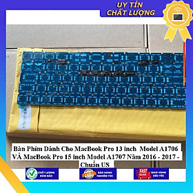 Bàn Phím dùng cho MacBook Pro 13 inch Model A1706 VÀ MacBook Pro 15 inch Model A1707 Năm 2016 - 2017 - Chuẩn US -- Hàng Nhập Khẩu New Seal