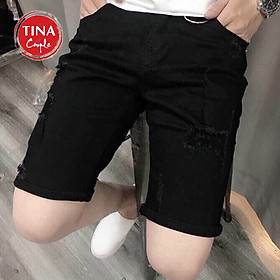 QUẦN SHORT JEAN NAM CO GIÃN MÀU TRƠN - GV5271 - 29 - ĐEN TRƠN