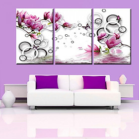 Tranh Canvas treo tường nghệ thuật | Tranh bộ nghệ thuật 3 bức | HLB_014