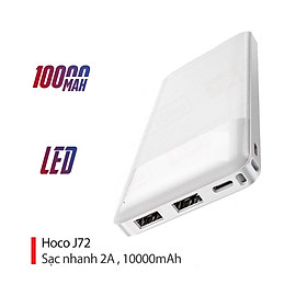Mua Pin dự phòng Hoco J72 dung lượng 10000mAh tích hợp đèn Led chất liệu PC chống cháy - Hàng chính hãng