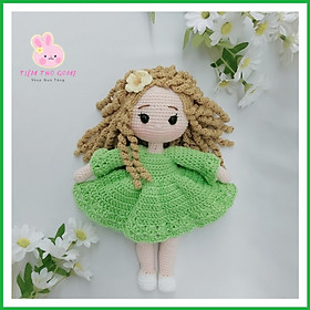 Búp bê nhồi bông, búp bê len móc handmade, búp bê Rosaline 21,  quà cho bé