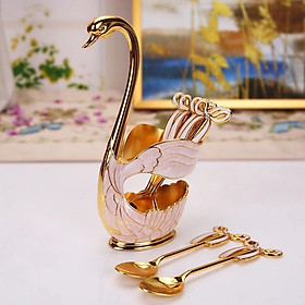 Mua Bộ 6 nĩa   thìa và lọ để hình thiên nga cao cấp