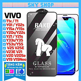 Mua Cường lực Baiko dành cho Vivo T1x T1 Y15a Y15s Y35 Y53s Y55 Y33s Y12s Y22s Y16 Y21 Y21s Y02s Y01 Y20s V25 V25E V23E V21 V20 V19