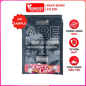 Gói dùng thử Sample - Pre workout ABE của Applied Nutrition - Tăng sức bền, sức mạnh tập luyện, tăng tỉnh táo tập trung - Hàng chính hãng