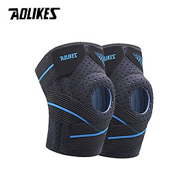 Bộ 2 đai bó bảo vệ đầu gối AOLIKES A-7909 nẹp lò xo hỗ trợ khớp gối Pressurized knee support