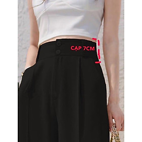  Quần Vải Nữ ️SALE️ Culottes Ống Suông siêu cao khóa trước 2 khuy chất tuyết mưa nhập khẩu cao cấp