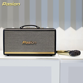 Loa karaoke di động, xách tay Paramax Pasion 2 cao cấp - Âm thanh hay cực đỉnh, bass khoẻ - kèm 2 tay micro UHF, có cổng quang học, bluetooth, usb - Hàng chính hãng