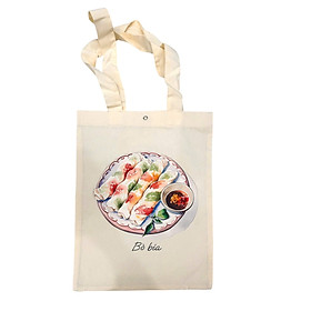 Túi tote trơn và hoạ tiết hình dễ thương xinh xắn nhiều size 3B - 26*33cm - Bánh tráng trộn