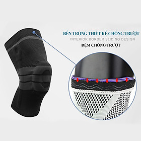Bó Gối Silicone Loại Thun Cao Cấp Co Giãn 4 Chiều - Có Silicone Hỗ Trợ Gối