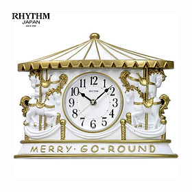 Đồng hồ treo tường Nhật Bản RHYTHM CMH746NR03, Kt 35.0 x 27.0 x 7.5cm, 690g, Vỏ nhựa, màu Trắng