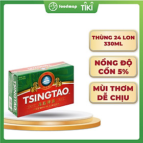 Thùng 24 lon bia Tsingtao Larger 330ml lon