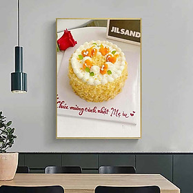 (HCM) Tranh treo tường tráng gương bánh sinh nhật, bánh kem trang trí tiệm bánh kèm đinh treo