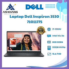 Mua Laptop Dell Inspiron 3530 71011775 (Core i7-1355U | 8GB | 512GB | Intel Iris Xe | 15.6 inch FHD | Win 11 | Office | Đen) - Hàng Chính Hãng