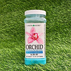 Phân bón Grow More Orchid 6-30-30 kích thích ra hoa- chuyên dùng cho lan nhập khẩu Mỹ hũ 567 gram