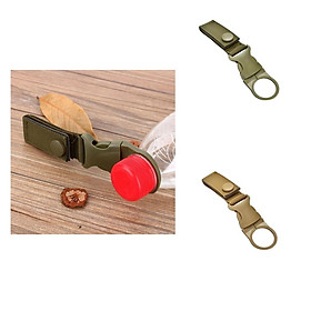 2pcs MOLLE Webbing Buckle Keychain Bottle Holder Strap Quick Release Carabiner Multi-function Outdoor Camping Tool
