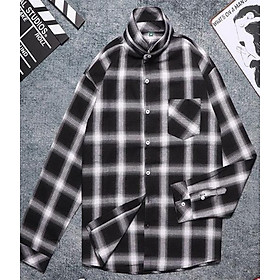 Áo Sơ Mi Nữ Flannel Đen Trắng ASM8827A