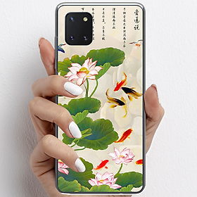 Ốp lưng cho Samsung Galaxy Note 10 Lite nhựa TPU mẫu Hoa sen cá