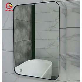 Mua Gương Groves chữ nhật viền khung nhômđen Gtd- 700x500 mm (sang trọng hiện đại  quý phái)