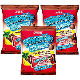 Combo 3 gói kẹo nhai socola hương bạc hà Dynamite Chews ( 125g / gói )