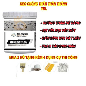 Keo chống thấm vết nứt mái nhà, sàn nhà vệ sinh, máng xối, mái tôn-  dung tích 1000ml