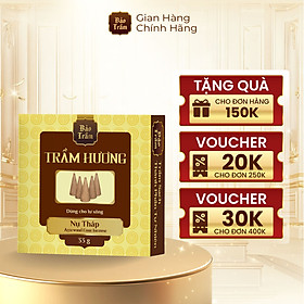 Mua Trầm Nụ Tháp Bảo Trầm – Hộp Vàng 33g | Nụ Trầm Xông Lư – Thơm Sâu Thanh Tịnh | Tự Nhiên