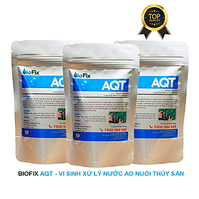 Combo 3 gói vi sinh xử lý tảo, làm sạch nước ao nuôi, kích thích tăng trường thủy sản - BioFix AQT gói 150 gram