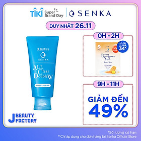 Sữa Rửa Mặt Tẩy Trang 2 Tác Dụng Senka All Clear Double Wash 14851 (120g)