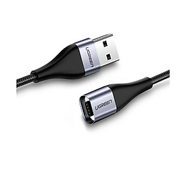 Cáp USB từ tính sạc nhanh và truyền dữ liệu 1M đầu hít Type c + đầu hít micro từ máy tính ra điện thoại Ugreen 60207 ED023 Hàng Chính Hãng