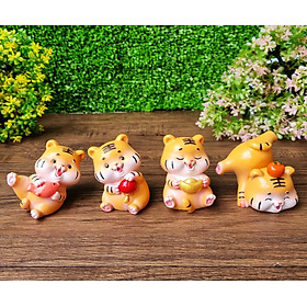 Mua Bộ 04 tượng Hổ vàng May Mắn - Tài Lộc mẫu 01