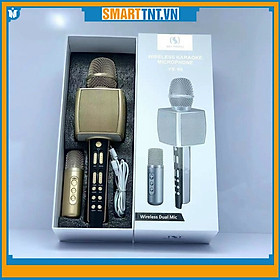 Mua Micro karaoke bluetooth YS98 cao cấp thêm 1 mic để hát song ca tích hợp loa bass tress cao cấp