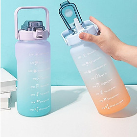 Bình nước nhắc nhở uống nước mỗi ngày dành cho người lười uống nước 2 lít - Quỳnh Mai Hàng Tốt Gía Rẻ