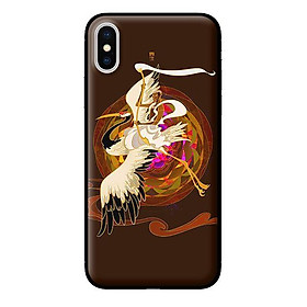 Ốp in cho iPhone XS MAX Hạc Trắng Đen - Hàng chính hãng