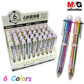 Bút bi 6 màu m&g abpv6101