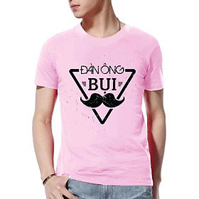 Áo Thun Nam Cổ Trần Tay Ngắn Đàn Ông Bụi - Hồng