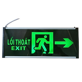 Mua Đèn Thoát Hiểm Exit hai mặt hướng mũi tên phải