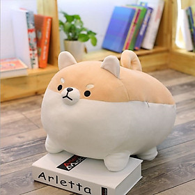 Gấu bông chó Shiba mập ú dễ thương, gấu bông cute, chất liệu vải nhung co dãn 4 chiều nhồi bông gòn cao cấp