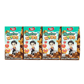 Lốc Sữa Hạt Điều Trẻ Em Master Kids Chocolate 115ml (115ml x 4 hộp)