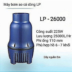 Máy bơm nước hồ cá Koi Jebao LP26000 225W 26000L/Hr cao cấp