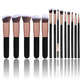 Set of 14 PCS Makeup Brush Kit for Foundation Liquid Cream Blending Powder Eyeshadow Blush Cosmetics Concealer Brushes