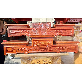 Mua Kệ tam cấp ban thờ ban thần tài gỗ hương dài 45cm đén 80cm