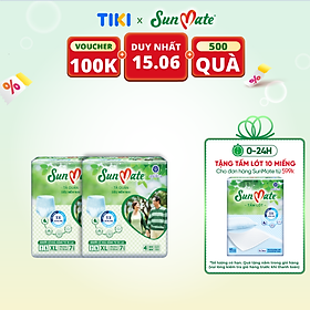 [Mẫu mới] Combo 2 Tã quần SunMate siêu mềm mại G1 mới size XL-07 miếng