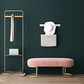 Mua Ghế Đôn Cuối Giường 1m Nệm Nỉ Nhung Chân Sắt Vàng - Ghế Băng Dài Ngồi Chờ Hoặc Ngồi Thay Giày Dép Decor Phòng Đẹp