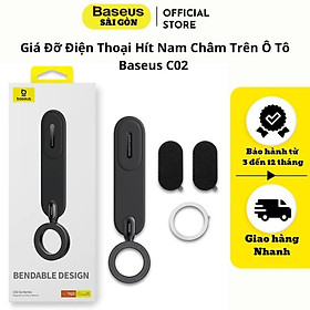 Giá Đỡ Điện Thoại Hít Nam Châm Trên Ô Tô Baseus C02 Go Series Mag.netic Car Phone Mount Cluster (Stick-on Version)- Hàng chính hãng