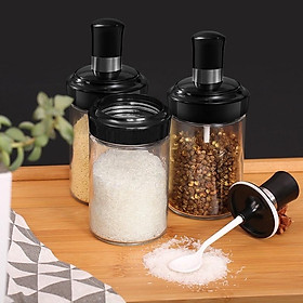Mua Siêu Sales set 5 lọ đựng gia vị thủy tinh có thìa
