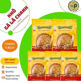 KHÔ GÀ LÁ CHANH TÂN LỘC PHÁT COMBO 5 BỊCH - MỖI BỊCH 100G